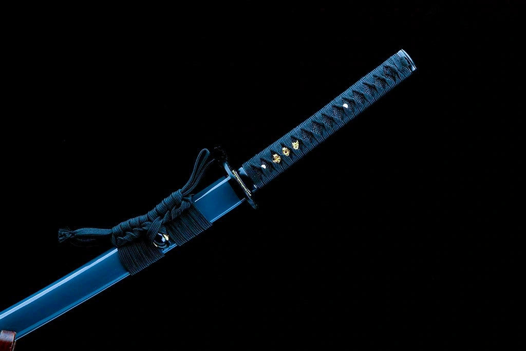 Handmade Japanese Katana Sword 1045 Steel Real Hamon Full Tang - Ashen Jade katana