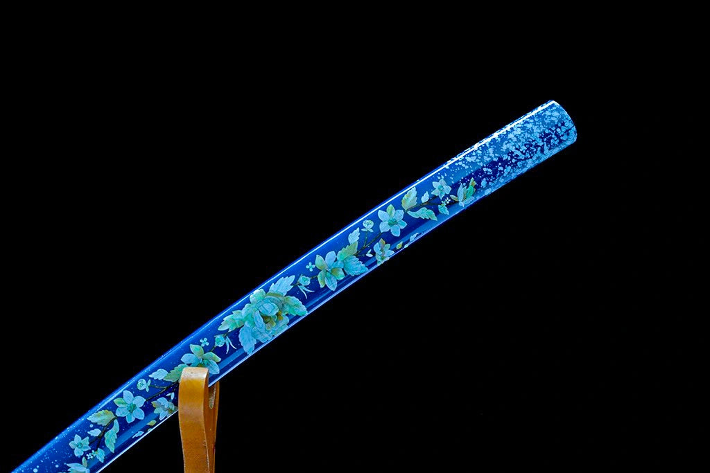 High-performance Japanese Katana Sword T10 Steel Blue Heat Treatment Hand Forge - Azure Blossom Katana