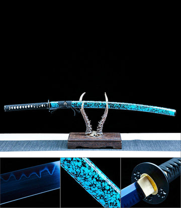 Authentic Japanese Katana Sword T10 Clay-Tempered Steel Real Hamon - Azure Swallow katana