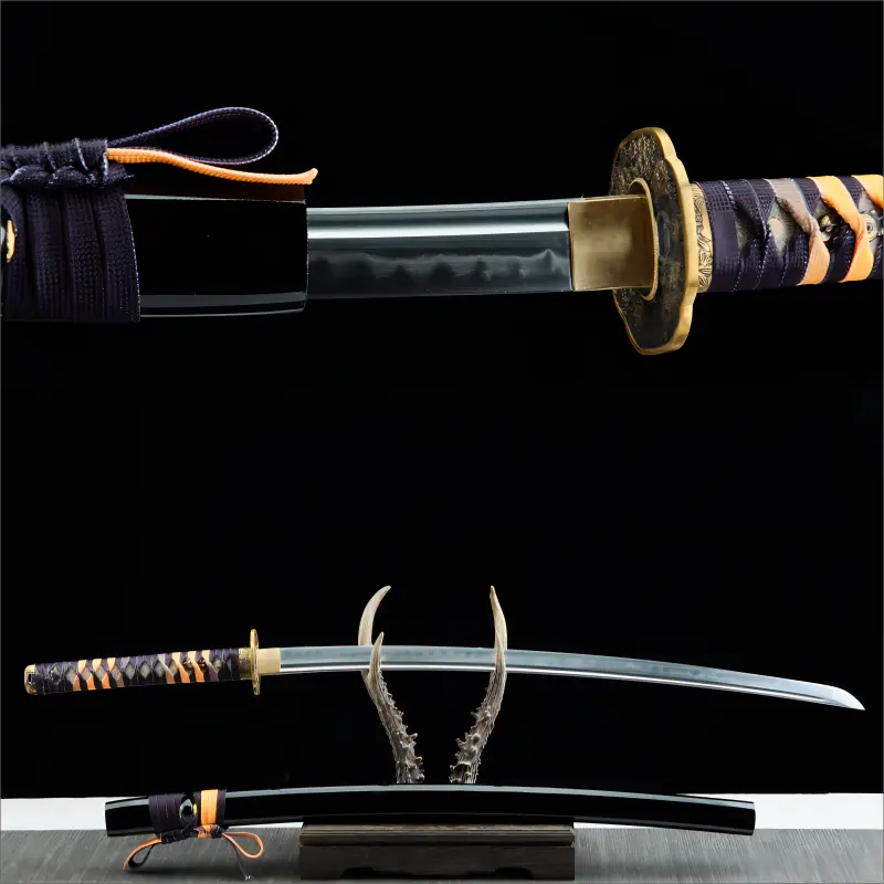 Twelve-Stage Polish T10 Steel Blade - Black Raven katana