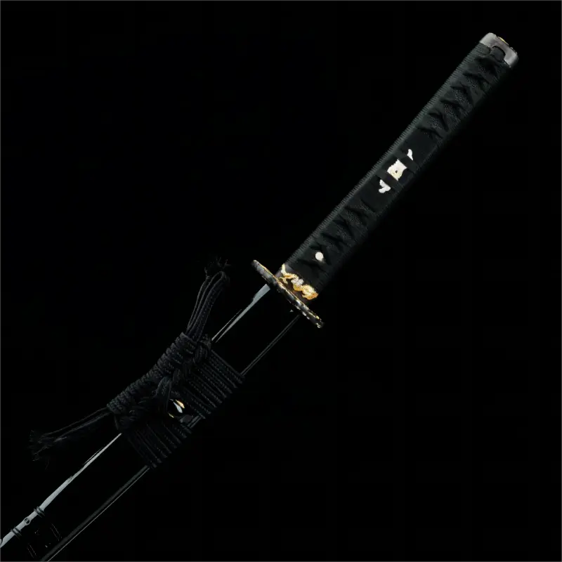 Katana Dragon du Royaume Noir - Poli à la main - Hamon chōji unique