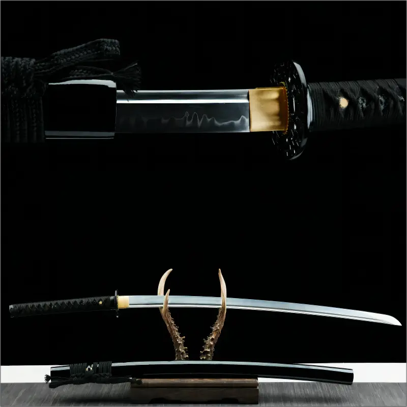 1045 High Carbon Steel Blade - Six Stage Honing - Black Widow katana