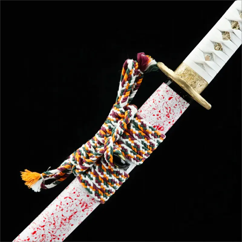 Katana Fleur de Sang - Vernis japonais traditionnel en huit étapes - Motif torsadé