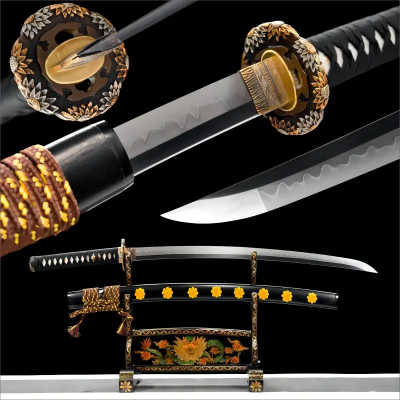 Artisan Forged - High performance - T10 Carbon Steel Blade - Full Tang - Blossom Beauty Katana