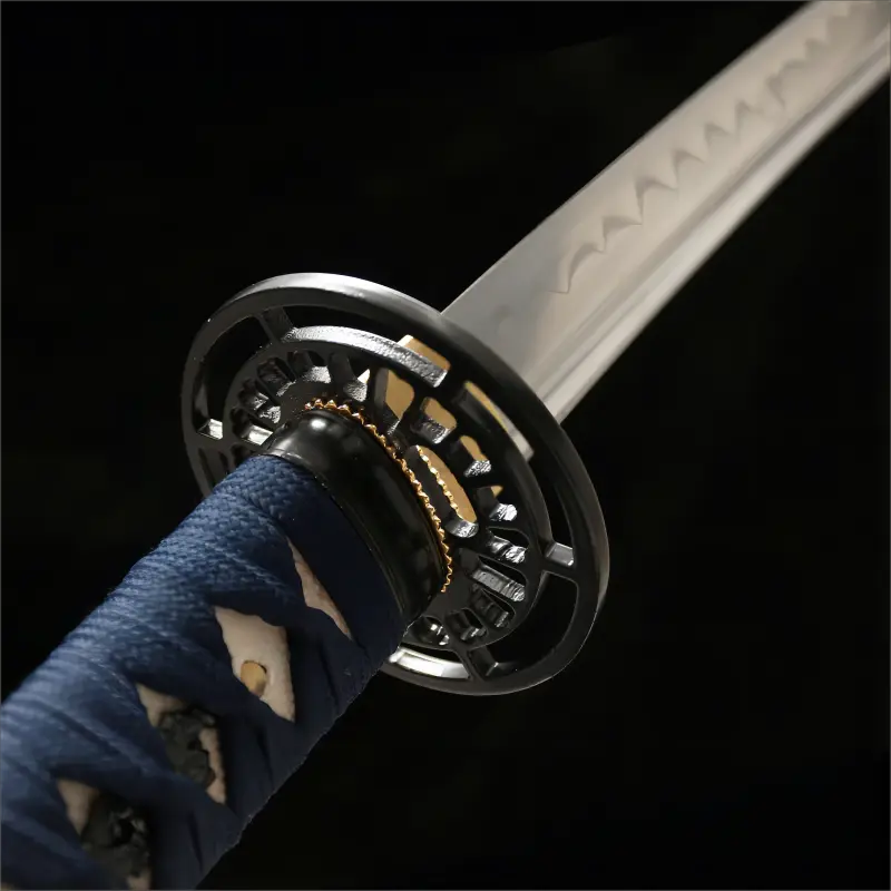 Elite Edition - Hand Polished - High performance T10 Steel Blade - Lacquered Wood Saya - Blue Abyss katana