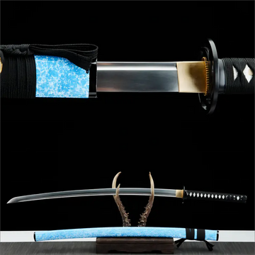 Hand Polished T10 Steel Blade - Six Stage Polishing - Blue Forest katana