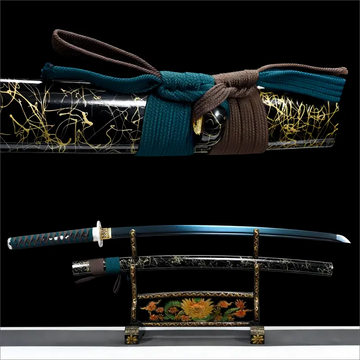 Artisan Forged - Blue T10 steel Blade - Full Tang - Blue Serpent Katana