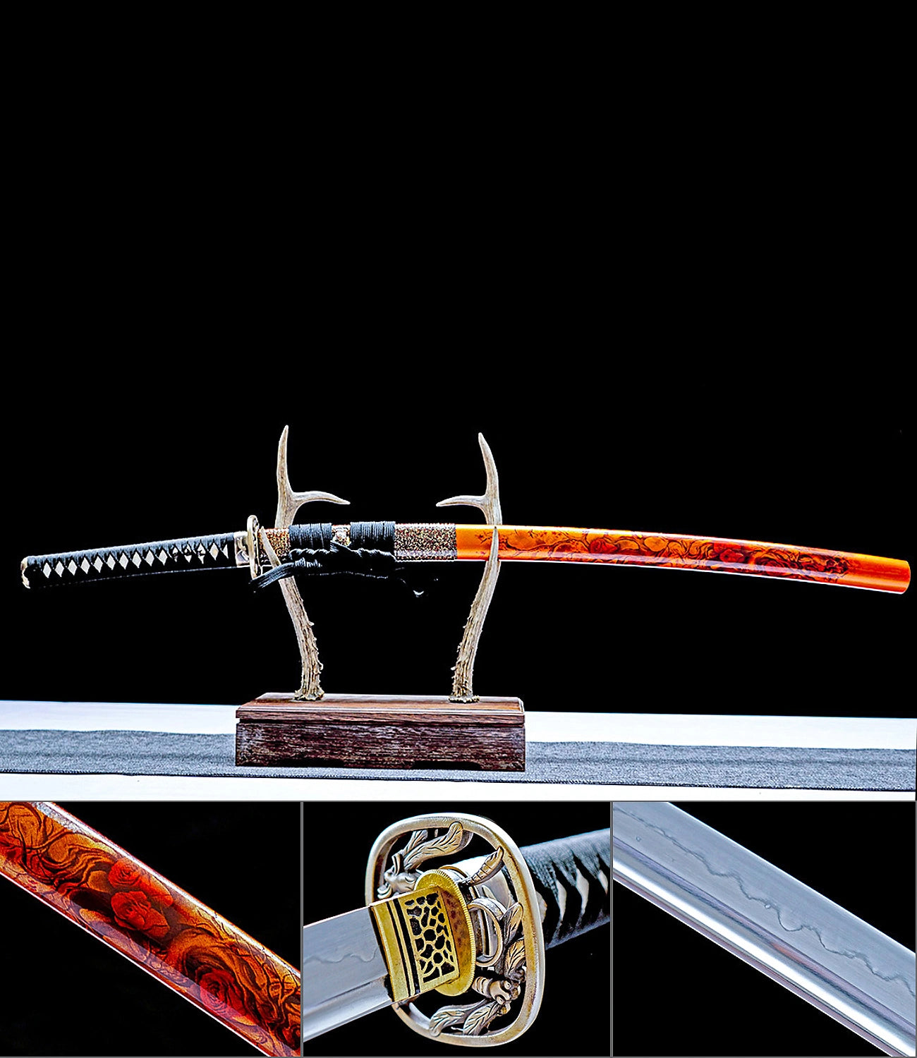 High-performance Japanese Katana Sword T10 steel With Clay Tempering Hand Forge - Dragonfly katana