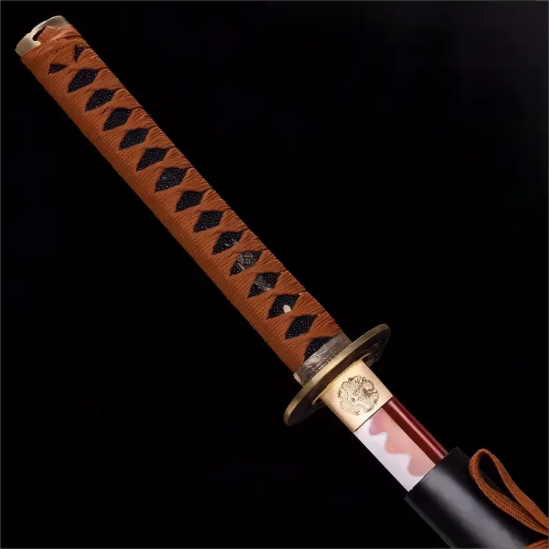 Artisan Forged - Red Manganese steel Blade - Full tang - Dragon's Ember Katana