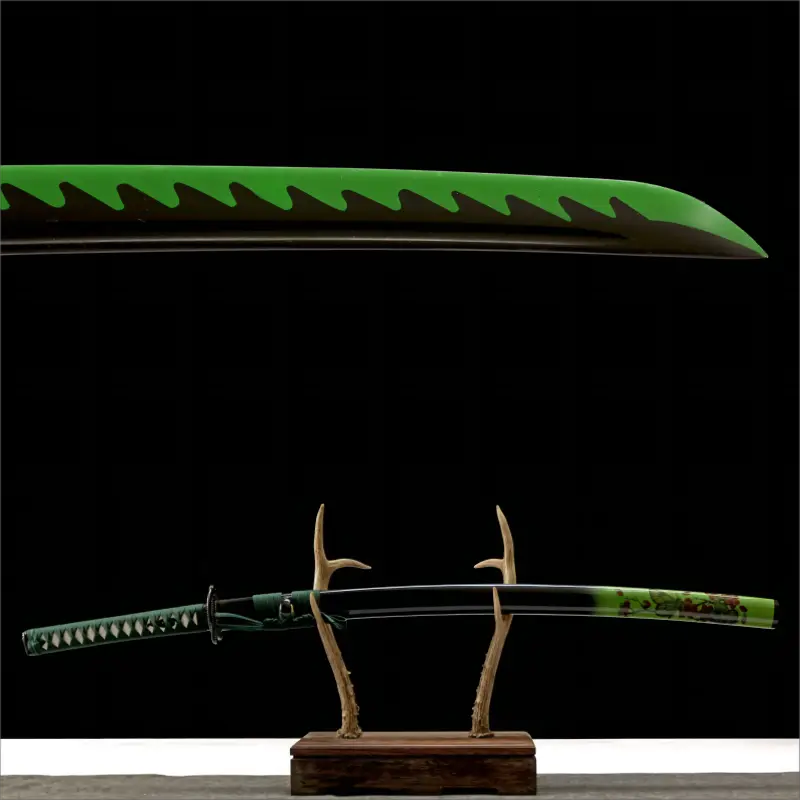 Handmade - Eight Stage Polish 1060 High Carbon Steel Blade - Green Meadow Katana