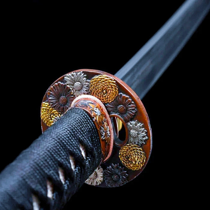 Authentic Japanese Katana Sword Damascus Steel Full Tang - Honryū Katana