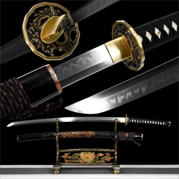 High performance - Handcrafted - T10 Carbon Steel Blade - Solid Wood Scabbard - Inferno Dragon Katana