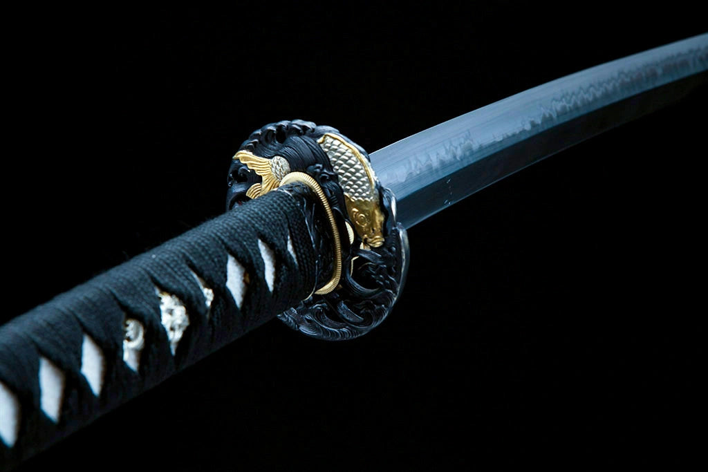 Authentic Japanese Katana Self-Refined Steel Hand Forged Sturdy Tactical Swords - Koi Blade Katana