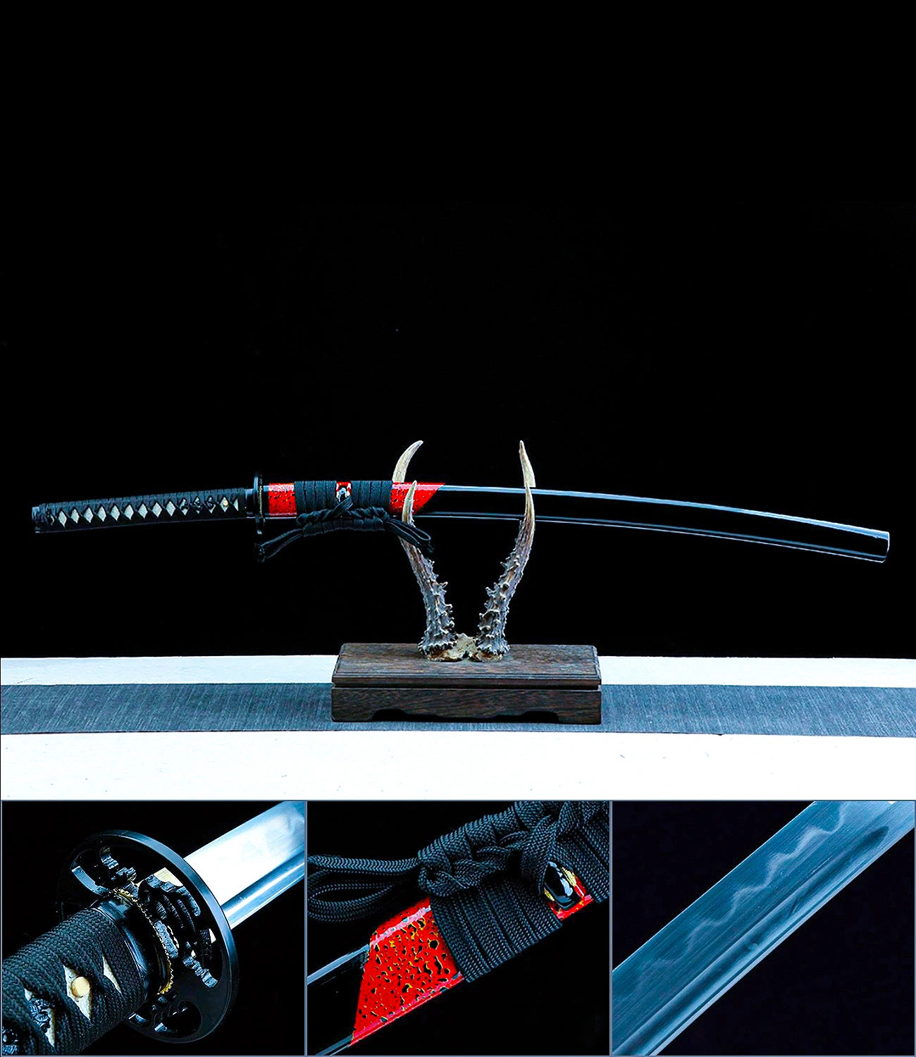 Authentic Japanese Katana T10 Steel Hand Forged Sturdy Tactical Sword - Kujikiri Kanesada katana