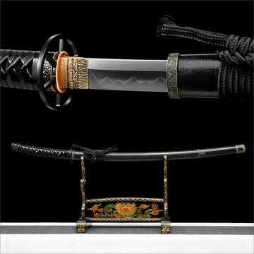 High performance - Hand Forged - Damascus Steel Blade - Solid Wood Scabbard - Kurogane no Ikari Katana