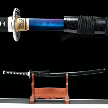 High performance - Hand Forged - Blue T10 Steel Blade - Solid Wood Scabbard - Midnight Phantom Katana