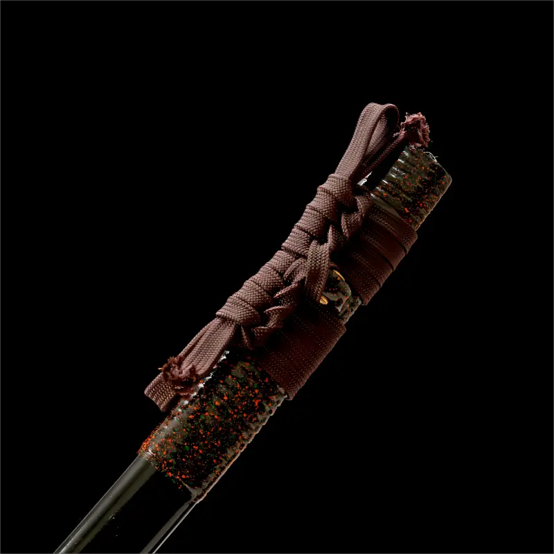 Katana Night Hawk - Hamon trempé à l'argile avec motif de feuilles de saule