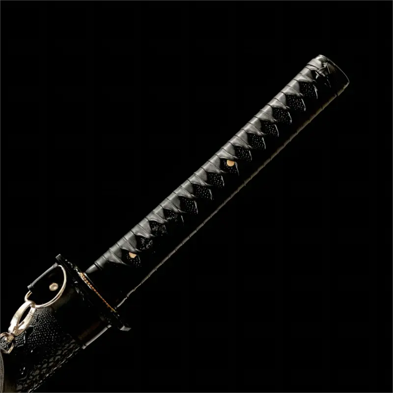 Twelve Stage Polish 1065 Steel Blade - Lacquered Wood Shoulder Strap Scabbard - Nightfall Judgement katana