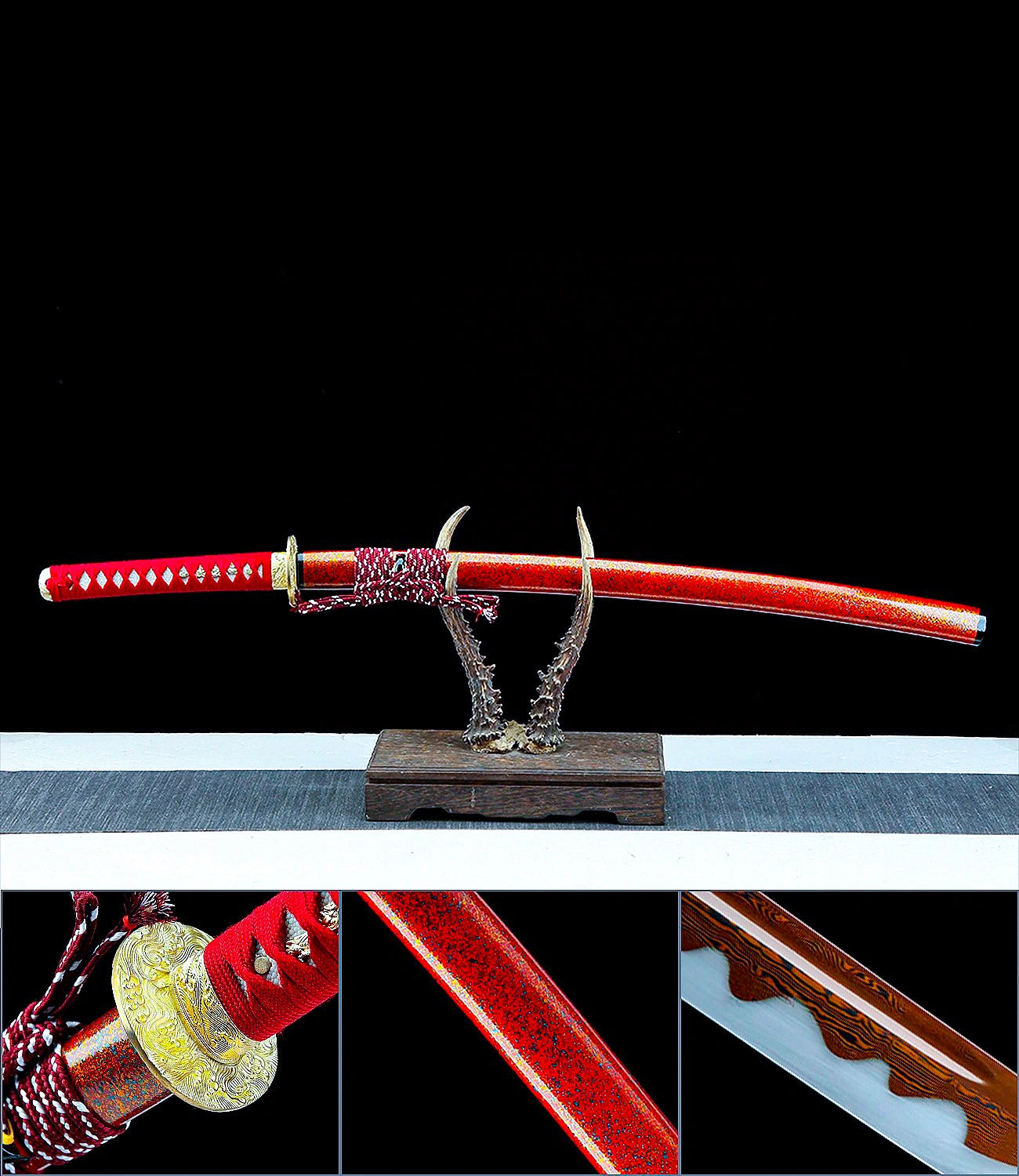 High-performance Real Japanese Katana Sword Damascus Patterned Steel - Noble katana