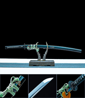 High-performance Japanese Katana Sword T10 Carbon Steel Full Tang - Obsidian Shadow Katana