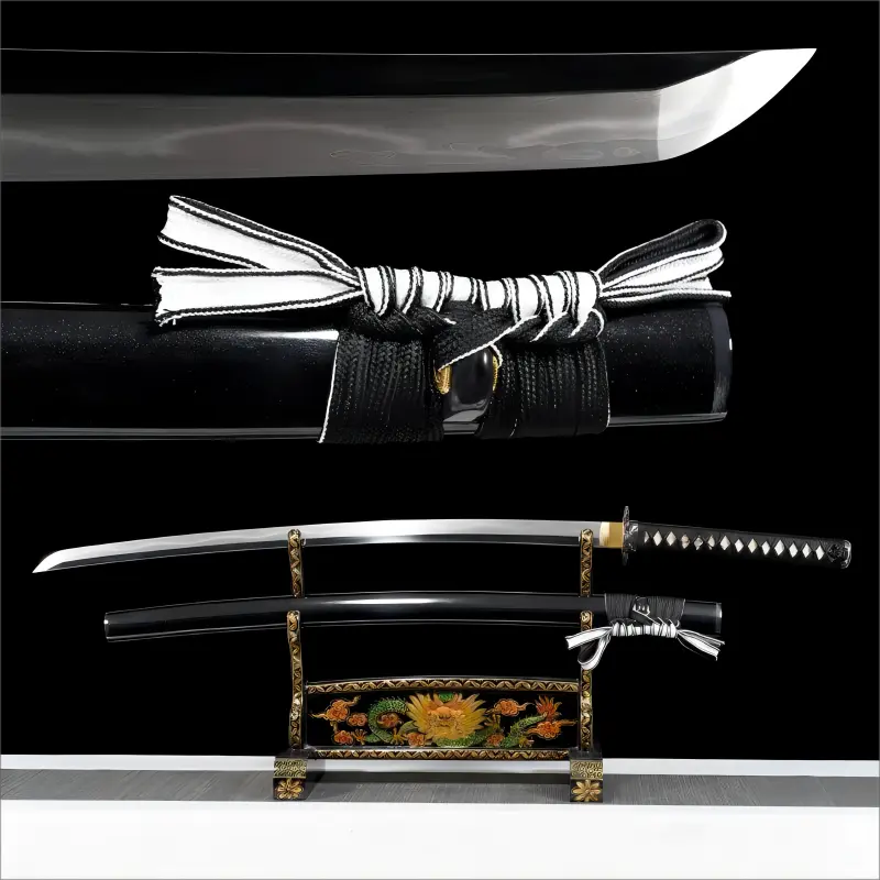 Heritage Series - Hand Forged - Full tang Damascus steel Blade - Sanmai Katana