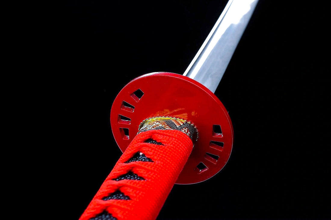 High-performance Real Japanese Katana Sword 1060 Steel - Scarlet Flame Katana