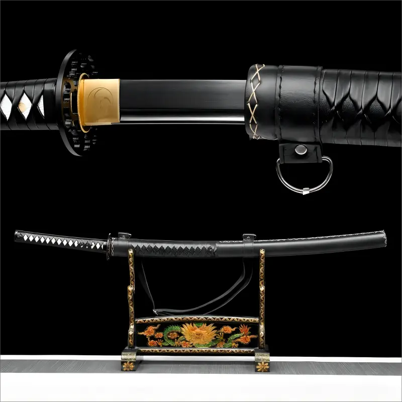 High performance - Black Manganese Steel Blade - Full tang - Shadowfang Katana