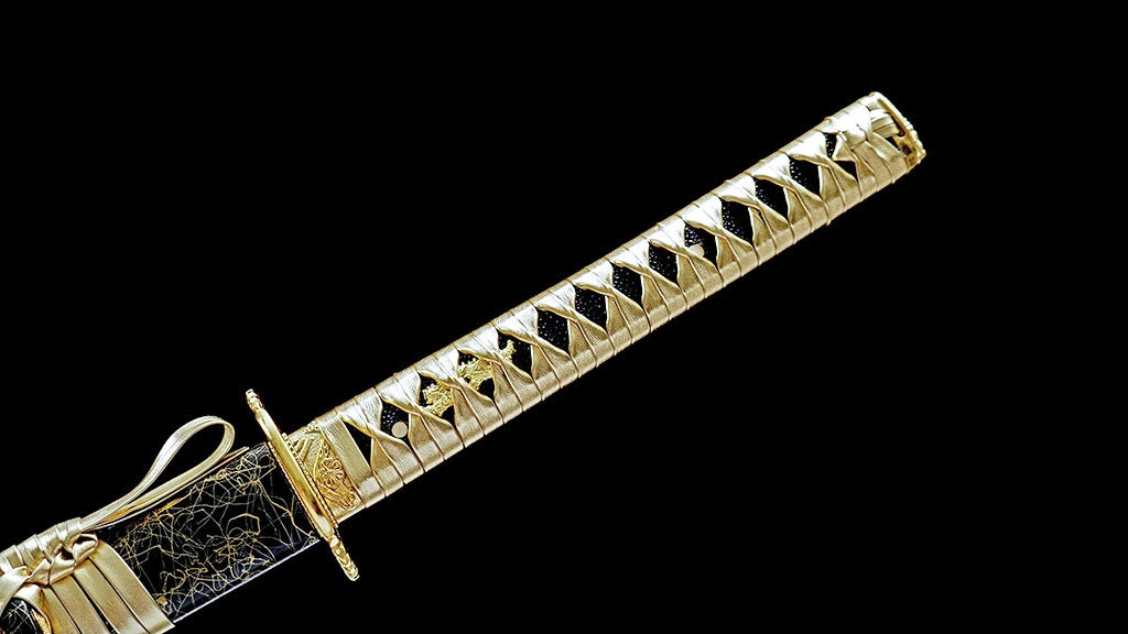 High-performance Japanese Katana Sword 1065 Steel Full Tang - Soul Eater Gold Armor katana