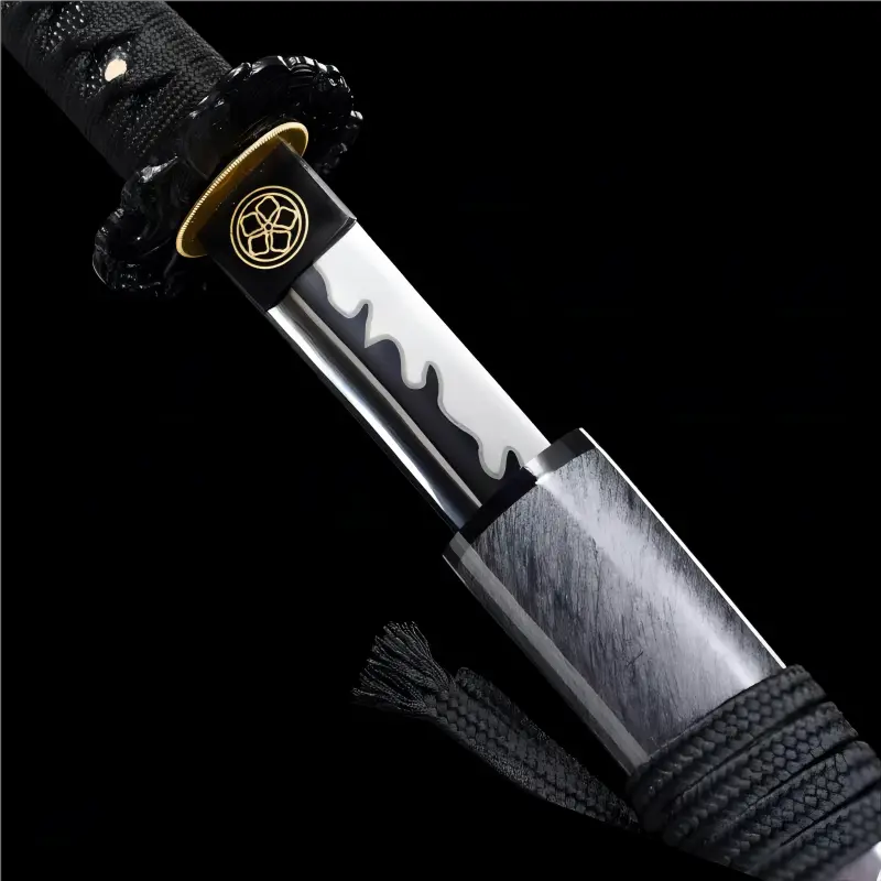 Traditional Samurai Sword - Black Manganese Steel Blade - Full tang - Stormveil Katana