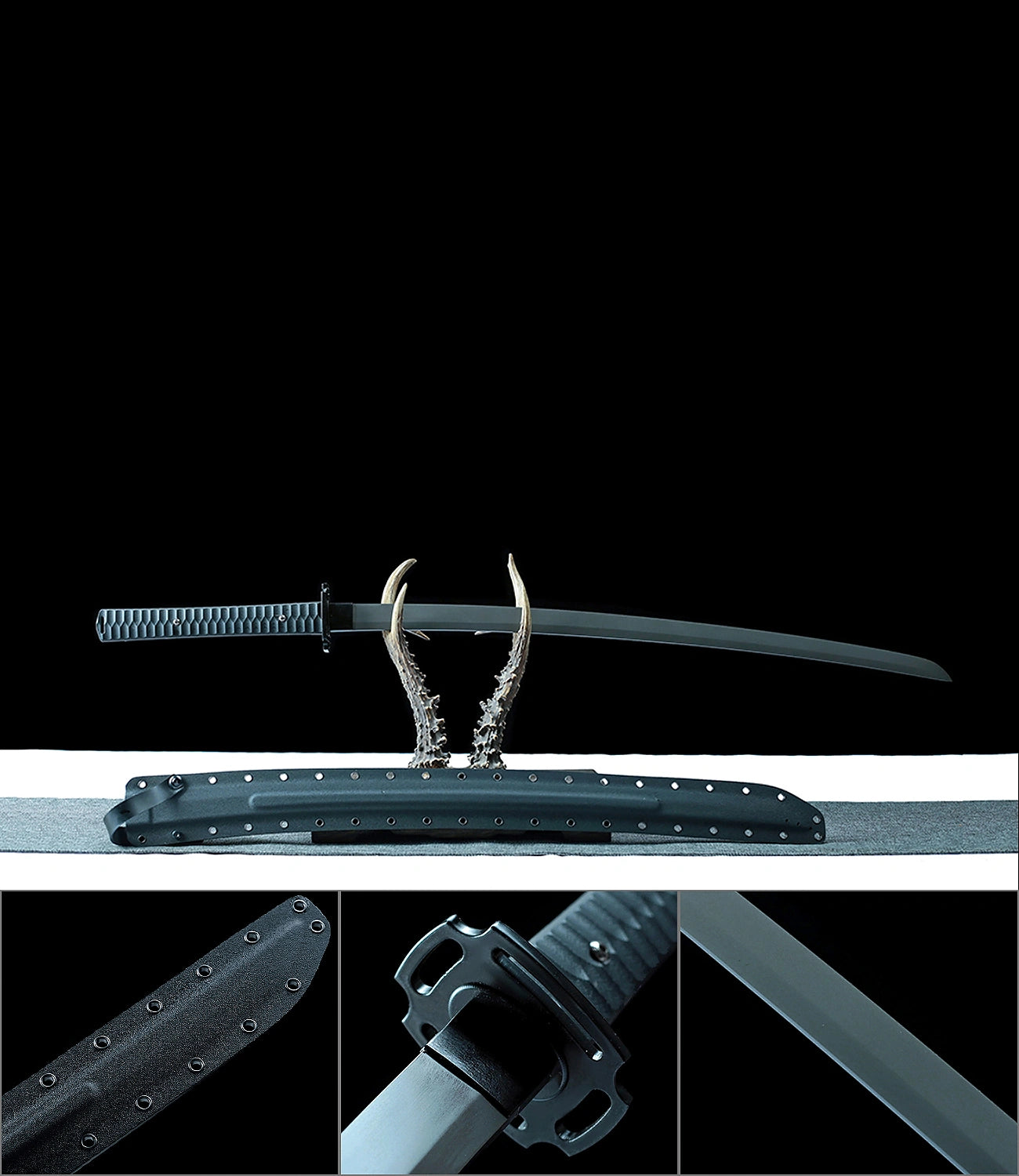 Tactical Katana, High-performance Japanese Katana Titanium-Plated Carbon Steel Rust-Free Hand Forged Sturdy