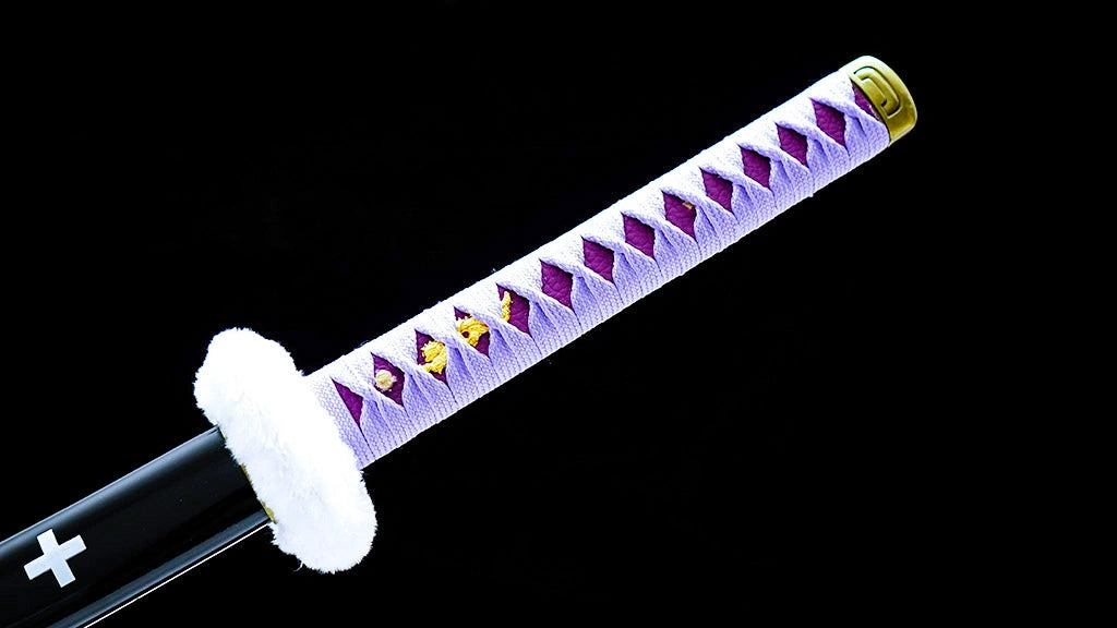 Kikoku Sword - Trafalgar D. Water Law Katana - One Piece Samurai Sword - Rare Purple Handle Version - Perfect Replica - High Performance