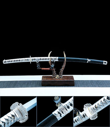 High-performance Japanese Tachi Odachi Sword T10 Steel With Silver Saya - Undying Blade II Tachi