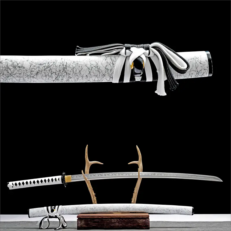 Hand Forged - Six Step Hand Polishing T10 Steel Blade - White Spirit katana