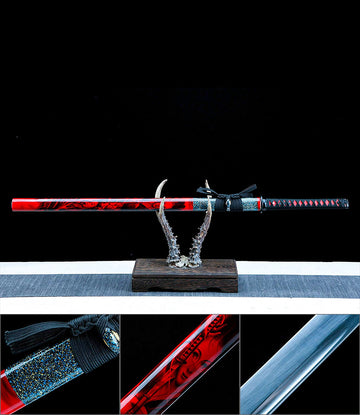 Handmade Japanese Ninjato Sword With T10 High-performance steel Blade - Witchblade Ninjato